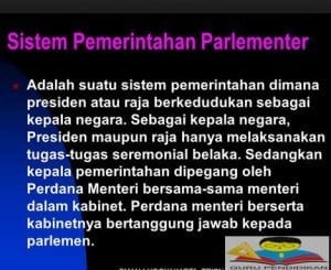 pengertan sistem parlementer