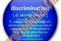 Diskriminasi adalah maksud Diskriminasi :