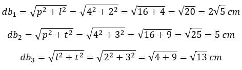 Contoh soal cara menghitung diagonal suatu luasan diagonal ruang dan diagonal luasan suatu luasan 3
