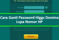 Cara Mengatasi Lupa Password Higgs Domino Akun Facebook Nomor Hilang